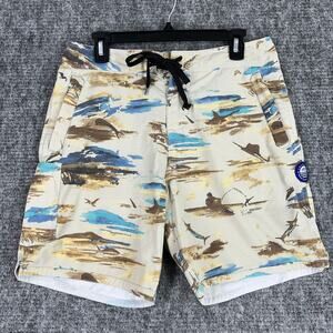 AFTCO Bathing Suit Men 30 Board Shorts Swimwear Hybrid Fishing Watersports Beach